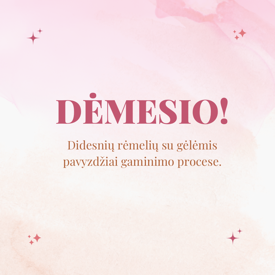 Polaroidinių nuotraukų rėmelis su gėlėmis