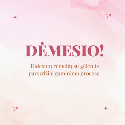 Polaroidinių nuotraukų rėmelis su gėlėmis